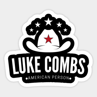 luke combs vintage hat logo Sticker